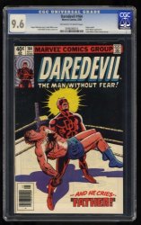 Cover Scan: Daredevil #164 CGC NM+ 9.6 Off White to White Newsstand Variant - Item ID #461208