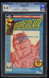 Cover Scan: Daredevil #167 CGC NM 9.4 White Pages - Item ID #461211