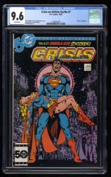 Cover Scan: Crisis on Infinite Earths #7 CGC NM+ 9.6 White Pages Death of Supergirl! - Item ID #461248