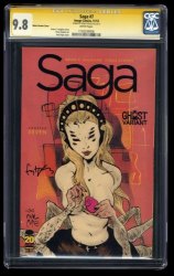 Cover Scan: Saga #7 CGC NM/M 9.8 SS Signed Fiona Staples! Ghost Variant - Item ID #461313