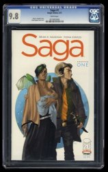 Cover Scan: Saga #1 CGC NM/M 9.8 Brian K. Vaughn Sci-fi Fantasy Comic! - Item ID #461323