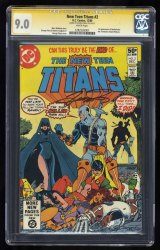 Cover Scan: New Teen Titans #2 CGC VF/NM 9.0 SS Signed Perez! 1st Appearance Deathstroke! - Item ID #461358