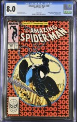 Cover Scan: Amazing Spider-Man #300 CGC VF 8.0 White Pages 1st Full Appearance Venom! - Item ID #462745