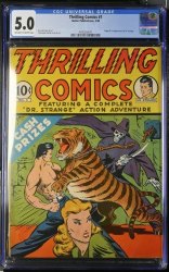 Cover Scan: Thrilling Comics (1940) #1 CGC VG/FN 5.0 Off White to White - Item ID #463035