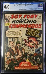 Cover Scan: Sgt. Fury and His Howling Commandos #1 CGC VG 4.0 Off White 1st Appearance! - Item ID #463039