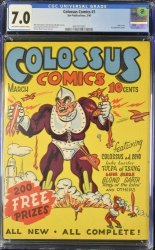 Cover Scan: Colossus Comics (1940) #1 CGC FN/VF 7.0 Off White to White - Item ID #464309