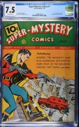Cover Scan: Super-Mystery Comics (1940) v1 #1 CGC VF- 7.5 Off White - Item ID #466625