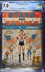 Cover Scan: Stars and Stripes Comics #2 CGC FN/VF 7.0 White Pages 1st Issue! - Item ID #466626
