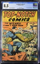 Cover Scan: Top Notch Comics #7 CGC VF+ 8.5 White Pages - Item ID #467186