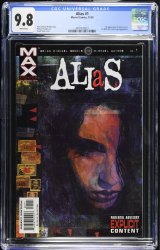 Cover Scan: Alias #1 CGC NM/M 9.8 White Pages 1st Appearance Jessica Jones! - Item ID #467213