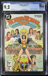 Cover Scan: Wonder Woman (1987) #1 CGC NM- 9.2 White Pages Origin Retold! - Item ID #467990