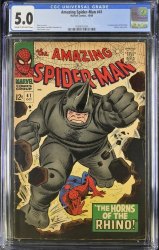 Cover Scan: Amazing Spider-Man #41 CGC VG/FN 5.0 Cream To Off White 1st Appearance Rhino! - Item ID #468431