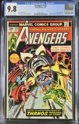 Cover Scan: Avengers #125 CGC NM/M 9.8 Off White to White Thanos Appearance! - Item ID #468440