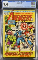 Cover Scan: Avengers #100 CGC NM 9.4 Anniversary Issue Black Knight! Avengers Assemble! - Item ID #468441