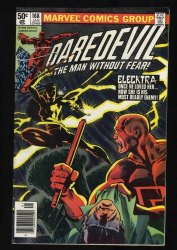 Cover Scan: Daredevil #168 FN+ 6.5 Newsstand Variant 1st Appearance Elektra! - Item ID #468666