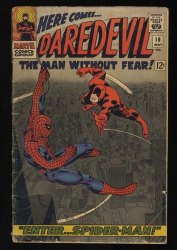 Cover Scan: Daredevil #16 GD+ 2.5 Spider-Man Appearance! 1st Romita Spider-Man Cover! - Item ID #468677