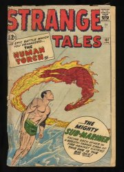 Cover Scan: Strange Tales #107 P 0.5 See Description Human Torch Vs. The Sub-Mariner! - Item ID #468690