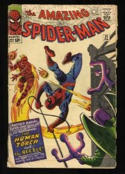 Cover Scan: Amazing Spider-Man #21 P 0.5 See Description Human Torch Beetle Appearance! - Item ID #468697