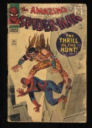 Cover Scan: Amazing Spider-Man #34 FA/GD 1.5 Kraven the Hunter Appearance! - Item ID #468702