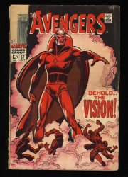Cover Scan: Avengers #57 P 0.5 See Description 1st Appearance Vision! Buscema Cover! - Item ID #468732