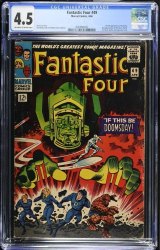 Cover Scan: Fantastic Four #49 CGC VG+ 4.5 2nd Silver Surfer 1st Full Galactus! - Item ID #469364