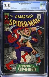 Cover Scan: Amazing Spider-Man #42 CGC VF- 7.5 White Pages Romita Cover! 1st Mary Jane! - Item ID #469367