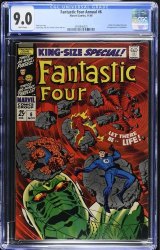 Cover Scan: Fantastic Four Annual #6 CGC VF/NM 9.0 White Pages 1st Appearance Annihilus! - Item ID #469387