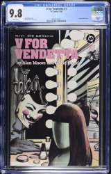 Cover Scan: V for Vendetta #1 CGC NM/M 9.8 White Pages Alan Moore Classic! Key Modern Issue! - Item ID #470434