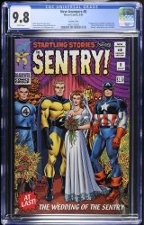 Cover Scan: New Avengers #8 CGC NM/M 9.8 White Pages Cover B Romita Sr Wedding Variant - Item ID #470438