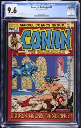 Cover Scan: Conan The Barbarian #20 CGC NM+ 9.6 White Pages - Item ID #471441
