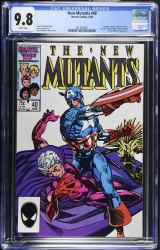 Cover Scan: New Mutants #40 CGC NM/M 9.8 White Pages Captain America Black Knight! - Item ID #477735