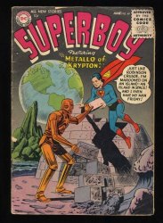 Cover Scan: Superboy #49 VG- 3.5 1st Appearance Metallo! - Item ID #481875