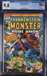 Cover Scan: Frankenstein #13 CGC NM/M 9.8 White Pages All Pieces of Fear! Ron Wilson Cover! - Item ID #488906