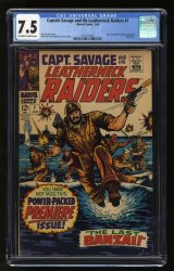 Cover Scan: Captain Savage and His Leatherneck Raiders #1 CGC VF- 7.5 Off White to White - Item ID #519631