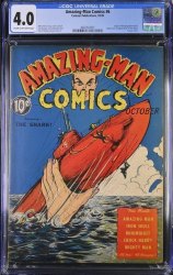 Cover Scan: Amazing-Man Comics #6 CGC VG 4.0 Cream To Off White - Item ID #527264