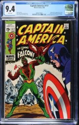 Cover Scan: Captain America #117 CGC NM 9.4 White Pages 1st Appearance Falcon! Stan Lee! - Item ID #538113
