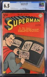 Cover Scan: Superman #49 CGC FN+ 6.5 Off White to White - Item ID #541568