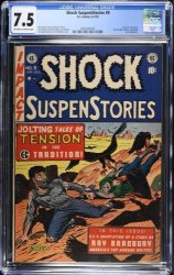 Cover Scan: Shock Suspenstories #9 CGC VF- 7.5 Off White to White Feldstein Cover! EC Horror - Item ID #541612