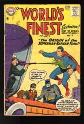 Cover Scan: World's Finest Comics #94 VG- 3.5 Origin Superman/Batman Team Retold! - Item ID #542778
