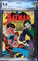 Cover Scan: Batman #186 CGC VF/NM 9.0 Off White to White - Item ID #543206