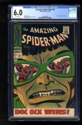 Cover Scan: Amazing Spider-Man #55 CGC FN 6.0 Off White  Doctor Octopus Appearance! - Item ID #551717