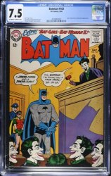 Cover Scan: Batman #163 CGC VF- 7.5 Art by Moldoff! Batwoman II! Joker Cover!  - Item ID #552618