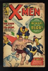 Cover Scan: X-Men #3 VG- 3.5 1st Appearance Blob Cyclops Angel! Jack Kirby Cover! - Item ID #552950
