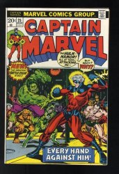 Cover Scan: Captain Marvel #25 VF+ 8.5 Thanos Cameo! Jim Starlin Cover! - Item ID #555291
