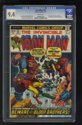 Cover Scan: Iron Man #55 CGC NM 9.4 White Pages 1st Appearance Thanos Drax! - Item ID #555861