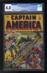 Cover Scan: Captain America Comics #3 CGC VG 4.0 Classic Red Skull Cover! - Item ID #565692