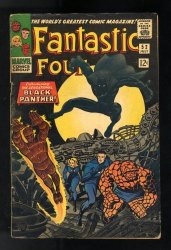 Cover Scan: Fantastic Four #52 VG- 3.5 Jack Kirby! 1st App Black Panther! - Item ID #567970