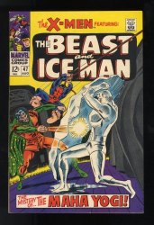 Cover Scan: X-Men #47 VF/NM 9.0 Beast Appearance! Ice-Man! Mystery of the Maha-Yogi! - Item ID #572169