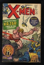Cover Scan: X-Men #10 VG+ 4.5 1st App Silver Age Ka-Zar! Stan Lee Script! - Item ID #572216