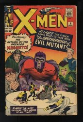 Cover Scan: X-Men #4 VG 4.0 1st Appearance Quicksilver Scarlet Witch!  - Item ID #572224